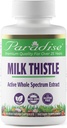Paradise Herbs Milk Thistle 75:1 80% Cápsulas vegetarianas, 60 Contagem