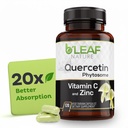 B'LEAF NATURE Quercetin Phytosome, 120 Cápsulas – 1000mg Alta Absorção Quercetin com Vitamina C e Zinco – Suplemento Vegetariano Não-GMO Quercetin para Imune, Energia, Cérebro e Apoio Sazonal