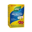 Forma da natureza Primadophilus Probiótico Mastigables para crianças, Suporta Flora Digestiva Saudável*, para crianças Idades 2+, 3 bilhões UFC, 60 Cherry Sabored Chewables (Packaging May Vary)