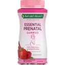 Soluções otimizadas da recompensa da natureza Gummies pré-natais essenciais, ácido fólico e iodo, Omega 3 e DHA, 50 contagem, 25 Total de serviços