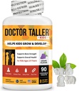 Doctor Taller Kids - Crianças Multivitaminas, Vitaminas Toddler - Apoiar a força óssea, Imunidade reforçada com cálcio, Multivitaminas para idades de 2 a 9 anos - Sabor de uva - 90 comprimidos mastigáveis
