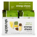 Skratch Labs Energy Chews Gummies for Running, Cycling, and Sports Performance - Gel Alternative - Matcha + Lemon (10 Pack) - Gluten Free, Vegan