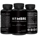 Hombre Male Rehancing Supplement – Adicionar 2 em 60 dias com nossas pílulas de alargamento para o crescimento muscular homens – Aumentar o tamanho, força, resistência – Endurance, desempenho, impulsionador de energia - 60 cápsulas