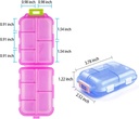 Organizador de caixa de pílulas de viagem pequena, planejador de caixa de pílulas de 10 compartimentos, Dispensador de cápsulas de recipiente de Medcine diário dobrável portátil para armazenamento, Medics, Vitamina, óleo de peixe, Suplemento, Azul