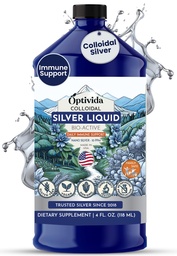 Optivida Health Coloidal Silver Liquid (32 oz) – Premium Nano Silver Coloidal Supplement for Daily Wellness & Imune Support, Natural Liquid Silver Hydrosol for Adults & Kids, Non-GMO, Gluten-Free