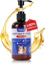Wellix Omega 3 óleo de peixe para cães, melhor do que óleo de salmão para cães, suplemento de óleo de peixe de cão, Pet Skin and Coat Supplement, promove coração, saúde conjunta e imune, EPA & DHA