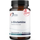 Desenhos para a Saúde L Cápsulas de Glutamina - 850mg Suplemento de Aminoácidos Vegetarianos para Apoiar a Recuperação Músculo, Digestivo, Imune + Gut Health - Não-GMO + Gluten Free (120 Cápsulas)