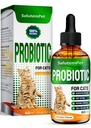 Probióticos para gatos para suporte digestivo – Gato Probióticos para gatos internos Ajuda com Cólica, estômagos irritados, Diarréia, Gás e Bloating – Prebióticos + Agradável sabor de frango dentro – 2 Oz