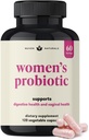 3-em-1 Womens Probiótico - 60 Servings - 12 Exclusivos Strains, Prebióticos, D-Mannose, & Cranberry para Saúde Digestiva, Saúde Vaginal e Imune Support - Prebióticos e Probióticos para Mulheres