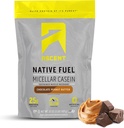 Pó de proteína de Caseína de Ascent - 25g Pó de Caseína Micellar com Zero sabores artificiais e adoçantes, sem glúten, sem açúcar adicionado, 4.9g BCAA, 2.2g Leucina - Chocolate Manteiga de amendoim, 2 libras