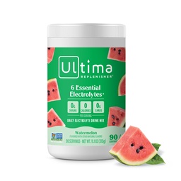 Ultima Replenisher Diária Electrolyte Powder Drink Mix – Açúcar grátis – Melancia, 90 Servings – Hydration Powder com 6 Eletrolytes chave e traços minerais – Keto Friendly, Vegan, Não-GMO