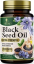 Black Seed Oil Softgels 1000mg - Premium Nigella Sativa Blackseed, Puro Óleo de Sementes de Cominho Preto & Antioxidante para a pele e suporte imunológico - Não OGM, engarrafado em USA Suplemento - 120 Softgels