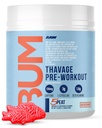 RAW Pré Treino Pó, Thavage (5 Peat, Red Gummy) - Chris Bumstead Sports Nutrition Supplement for Men & Women - Cbum Pré Exercício para Trabalhar, Hidratação, Mental Focus & Energy - 40 Servings