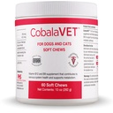 CobalaVet Vitamina B12 & B9 para cães pequenos e gatos - Suporta o sistema nervoso, função cerebral, defesas imunes e crescimento celular - formação de células sanguíneas - caminho metabólico - 60 mastigação suave