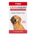 Nutramax Laboratories Crananidina Cranberry Extrair Suplemento de Saúde do Trato Urinário para Cães, 75 Comprimidos Mastigáveis