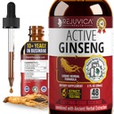 Ginseng ativo vermelho coreano Panax Ginseng com Ginsenosides naturais - solução líquida totalmente natural avançada para 2X Absorção - suporta energia saudável, vitalidade, humor e muito mais