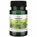 Swanson Black Ginger Extract - Promove circulação sanguínea saudável e vigor físico - Pode ajudar a saúde do coração, tecido muscular, e bem-estar - (30 Veggie Cápsulas, 100mg cada) 1 embalagem