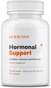 Suporte Hormonal - Suplemento de equilíbrio hormonal para mulheres, PMS Suplemento de suporte e harmonia hormonal para mulheres, Suporta energia, Mood Swings, Hot Flashes, Menopause equilíbrio hormonal (60 Caps)