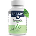 Freedavite Pequeno Comprimido - Multivitamina Moderada para Homens e Mulheres - Vitamina A, C, D, E, B1, B2, B6, B12, Biotina, Cálcio, Zinco, Ferro, Magnésio, Manganês, Cobre, Selênio, Iodo - 100 Contagem