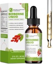 Berberine Supplement Liquid Drops, Berberine com canela de ceilão, Açafrão, Resveratrol, Melão amargo, & Suplemento Vegan mais-extra força, Suporta sistema imunológico e sistema digestivo