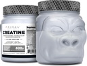 Creatina Primal Mono-Hidratado em pó (400 gramas) Não aromatizado Micronizado Creatina Desenvolvimento muscular Suplemento para pré-trabalho e recuperação 5g Creatina Mono-Hidratado por serviço