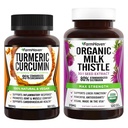 FarmHaven Milk Thistle 120 Cápsulas e Curcumin 90 Cápsulas