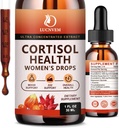 Suplemento de Cortisol para Mulheres, Redutor de Cortisol Detox Manager, Ashwagandha / Rhodiola Rosea / Complexo de Magnésio para Mood / Foco e Sono, Manter saudável Cortisol Nível - 30 Dia Fonte Vegan