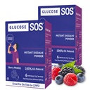 Glicose SOS Embalagens em pó de glucose com dextrose natural, absorção rápida Que imediatamente dissolve em sua boca sem necessidade de água, Berry Medley 12 Servings