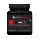 Youtheory masculino Maca - Vegan Maca Suplemento para homens - Suporta energia, resistência e resistência* - Dairy, Soy & Gluten Grátis - 120 Cápsulas Vegetais