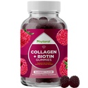 Peptídeos de Colágeno Hidrolisado para Mulheres com Biotina - Cabelo, Pele e unhas Vitaminas para Elasticidade, Vitalidade & Gummies Hidratação - Naturalmente Fonte Biotina e Colágeno para Mulheres - 90 Contagem