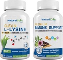 Pacote de laboratórios de cura natural: L-Lysine limpa + suporte imunológico