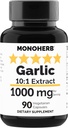 MONOHERB Alho Extrato 1000 mg - 90 Cápsulas Vegetarianas