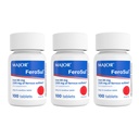 MAJOR Ferosul - Sulfato Ferroso 325mg Comprimidos com 65mg de Ferro Elementar - Suplemento de Ferro para Mulheres, Homens - Vermelho - 100 Comprimidos (3 Pack)