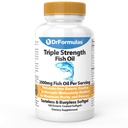 DrFormulas 2000mg Triple Strength Omega 3 Fish Oil com EPA e DHA, 180 Burpless Softgels