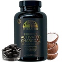 Cápsulas de carvão de coco ativado Schizandu- Suporta Saúde - Vegan, Orgânico, Não-GMO, Sem aditivos - X-Grande garrafa 210 Contagem