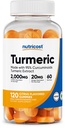 Gummies alcaçuz 2.000mg Tumérica por serviço (120 Gummies) - 60 Servings