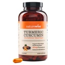 NatureWise Turmeric Curcumin 500mg com Black Pepper Softgels - Força extra, Absorção Melhorada - 95% Curcuminóides e BioPerine para suporte imunológico - Sem glúten, Não-GMO - 180 Contagem[6-Mês de Abastecimento]