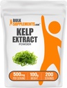 BulkSupplements.com Extrato de Kelp em pó - Kelp Suplemento, Extrato de algas marinhas, Pó de algas marinhas - Sem glúten, 500mg por serviço, 100g (3,5 oz) (Pacote de 1)