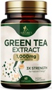 Green Tea Extract Cápsulas 1000 mg - Standardized 45% EGCG & 98% Polifenóis - 3X Força Green Tea Pills para Energia Natural - Suporta saúde do coração, Suplemento de ervas, Vegan, Não-GMO - 60 Cápsulas