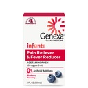 Genexa Infants' Clean Acetaminophen (Acetamol Limpo) Pediatrician Preferent Ingredients (Ingredientes Preferenciais) Reliever & Fever Redutor de Dor para Bebês (Dye Free), 0% Artificial Additives (Aditivos Artificiais)