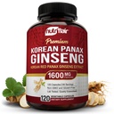 NutriFlair Coreano vermelho Panax Ginseng 1600mg – 120 Cápsulas Vegan □ 5% Ginsenosides □ Não-GMO, Gluten-Free