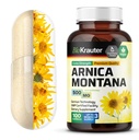 BIO KRAUTER Arnica Montana Cápsulas - 500 mg Arnica Cápsulas para Contusões e Inchaço - Vegan - 100 Contagem
