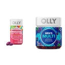 OLLY Pré-natal Multivitamin Softgels e Multivitamin Gummy Vitaminas do Homem, 60 e 90 Contagem