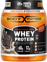 Body Fortress Super avançado Whey Protein Powder, Cookies N’ Creme, 60g Protein & 12g BCAAs por 2 colheres, ganho muscular e recuperação, suporte imunológico com vitaminas C & D, 1,78lbs (Packaging May Vary)