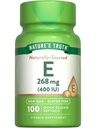 Nature's Truth Vitamina E 400 UI Softgels 268mg 100 Contagem Não-GMO e Suplemento sem glúten