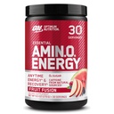 Optimum Nutrition Amino Energy - Pré-treino com chá verde, BCAA, Amino Acids, Keto Friendly, Extrato de café verde, Energia em pó - Fruit Fusion, 30 Servings (Pacote em maio Vary)