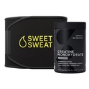 Esportes Pesquisa Creatina Monohidrato e Doce Suor Trimmer cintura - Preto e Amarelo (Médio)