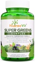 Superverdes - espirulina, chlorela, capim-trigo + mais - mistura verde embalado com nutrientes