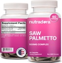 Saw Palmetto para as mulheres - Natural DHT Blocker Pílulas de crescimento do cabelo feitas com Serra Orgânica Palmetto Extract Berries Suporta equilíbrio hormonal e saúde urinária Pure Saw Palmetto para as mulheres Perda de cabelo