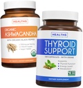 Pacote de suporte de tiroide & Ashwagandha - Revive & Thrive Pack - Suporte de tiroide com iodo (Não-GMO) Melhorar energia e Ashwagandha orgânica com 1350mg Ashwaganda Root Powder por serviço